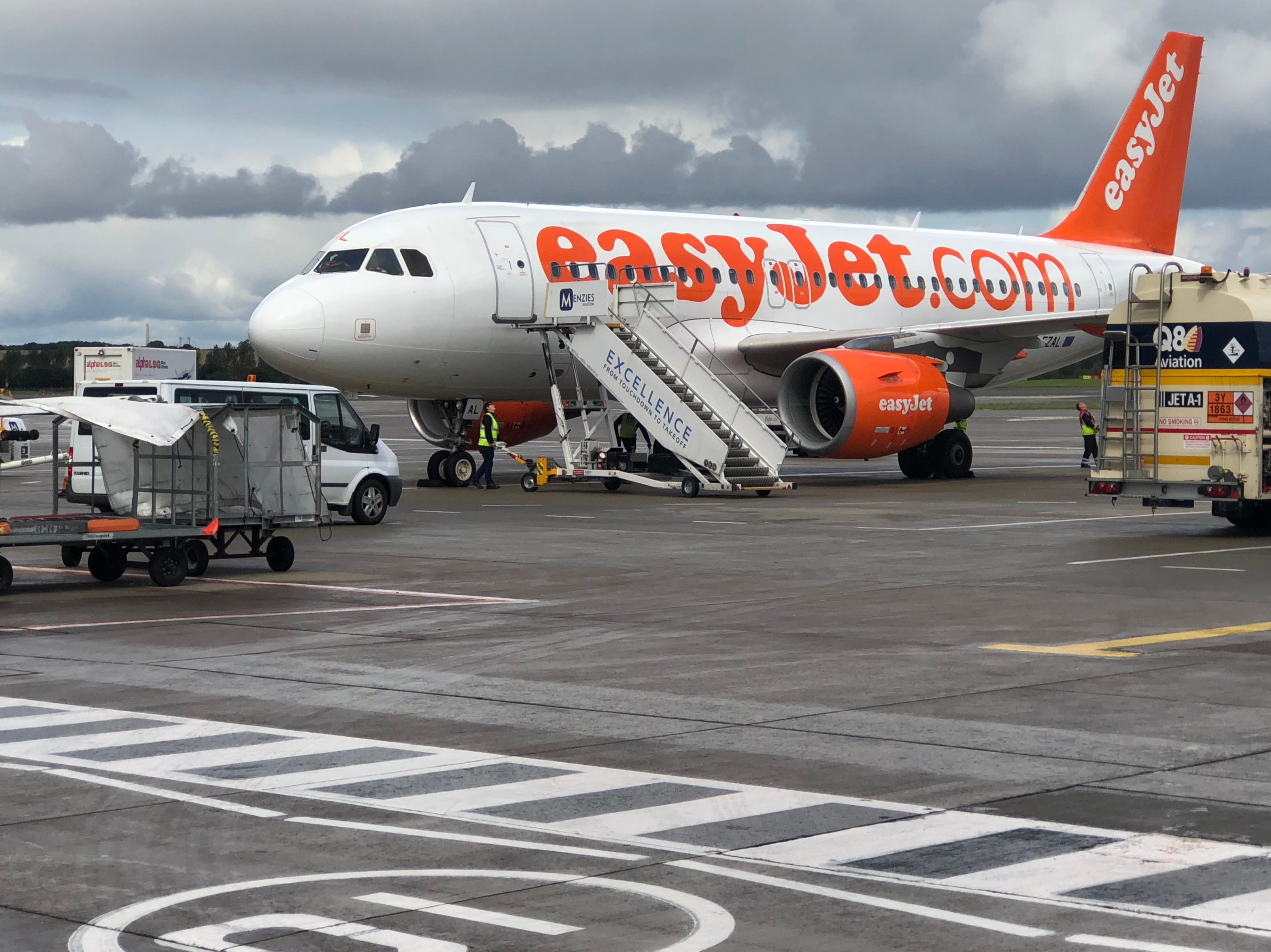 New destination: easyJet aircraft at Edinburgh airport, soon to be connected to Bournemouth