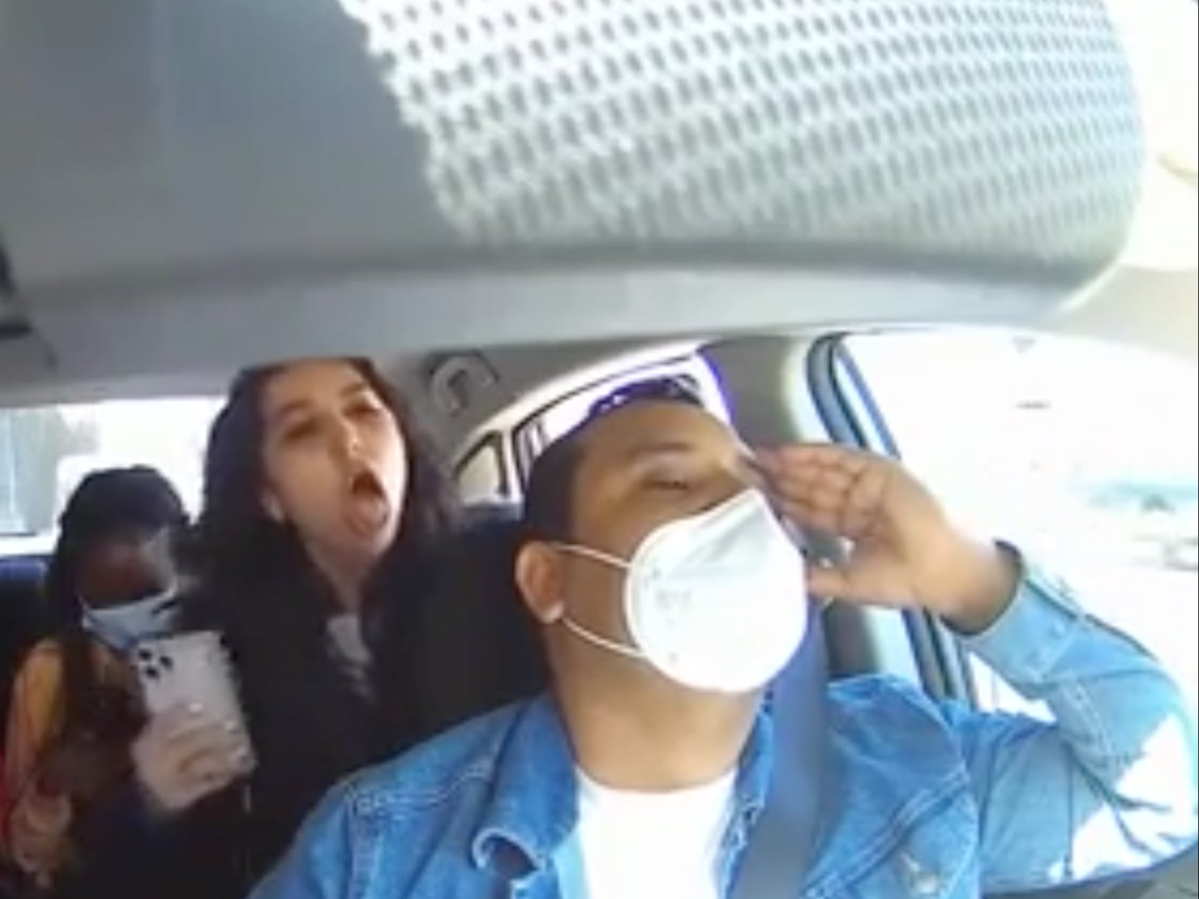 <p>Arna Kimiai allegedly coughing on Uber driver Subhakar Khadka</p>