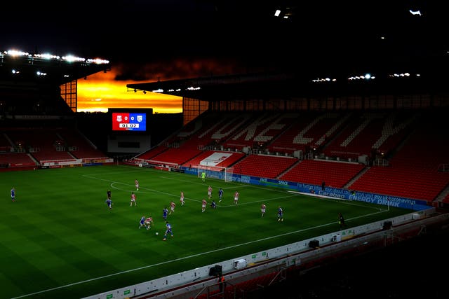 <p>The third round Carabao Cup match between Stoke City and Gillingham at the Bet365 Stadium in September</p>