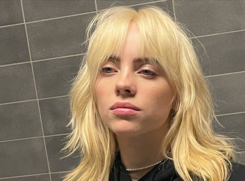 <p>El nuevo color de cabello de Billie Eilish, según se reveló en Instagram</p>