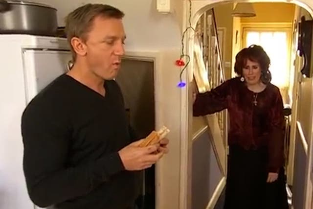 Daniel Craig appearing as Bond in an old Comic Relief sketch with Catherine Tate