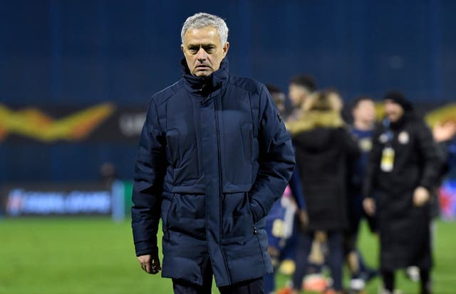Jose Mourinho leaves the field at full-time