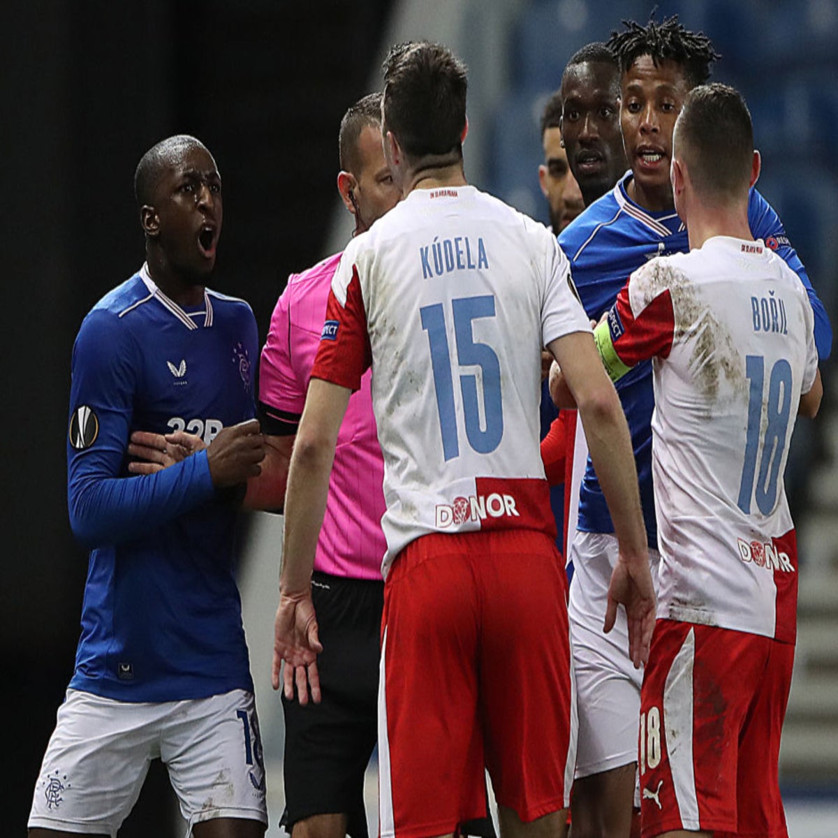 Rangers accuse Slavia Prague's Kudela of racial abuse in Europa League loss, Europa League