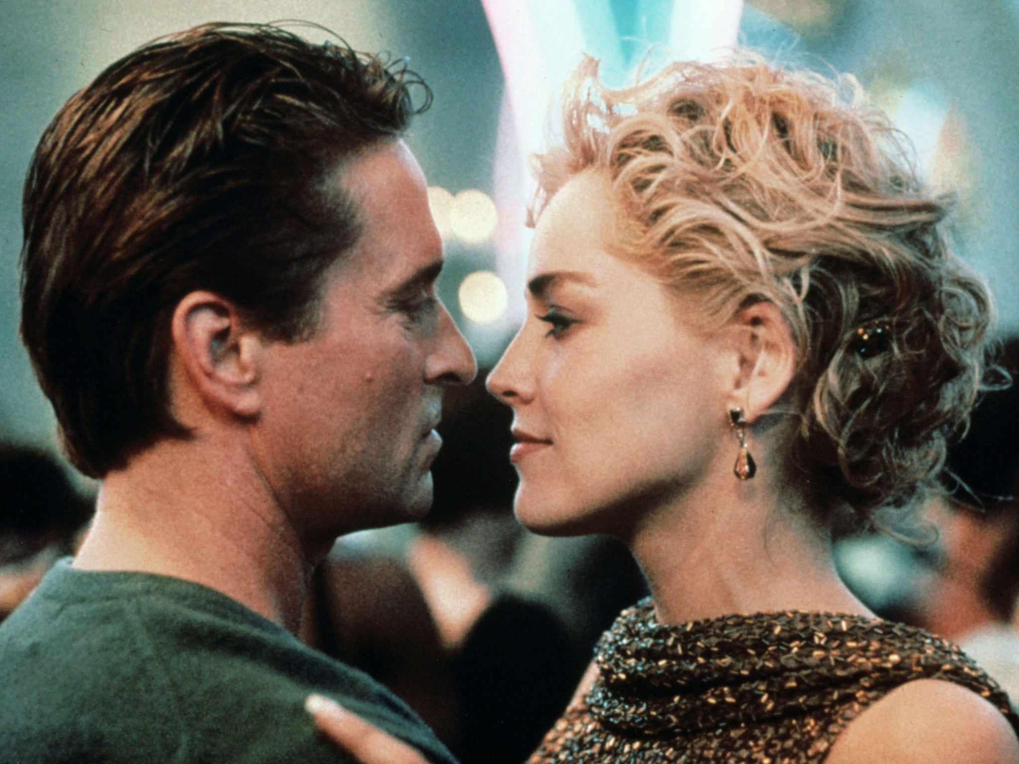 Michael Douglas and Sharon Stone in 1992’s Basic Instinct