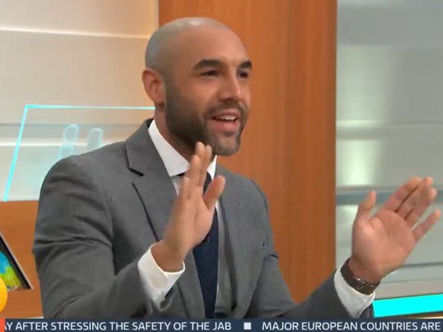 Alex Beresford during his appearance on GMB earlier today (19 March)