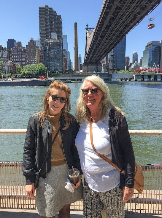 Kim and her mother Ingrid at Roosevelt island in New York in 2015