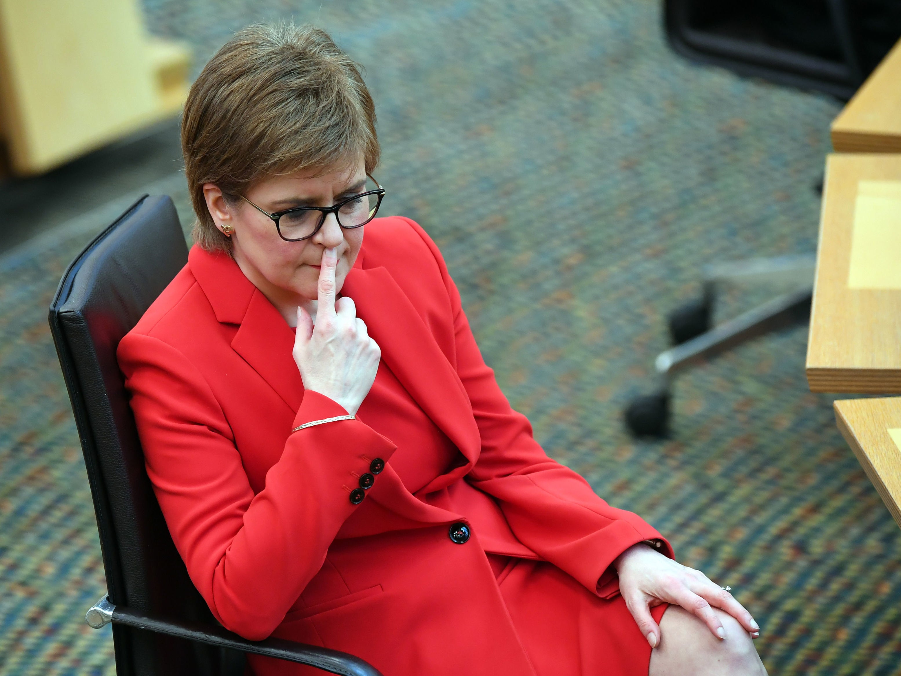 Nicola Sturgeon during First Minister’s Questions at the Scottish Parliament in Holyrood, Edinburgh, on Thursday