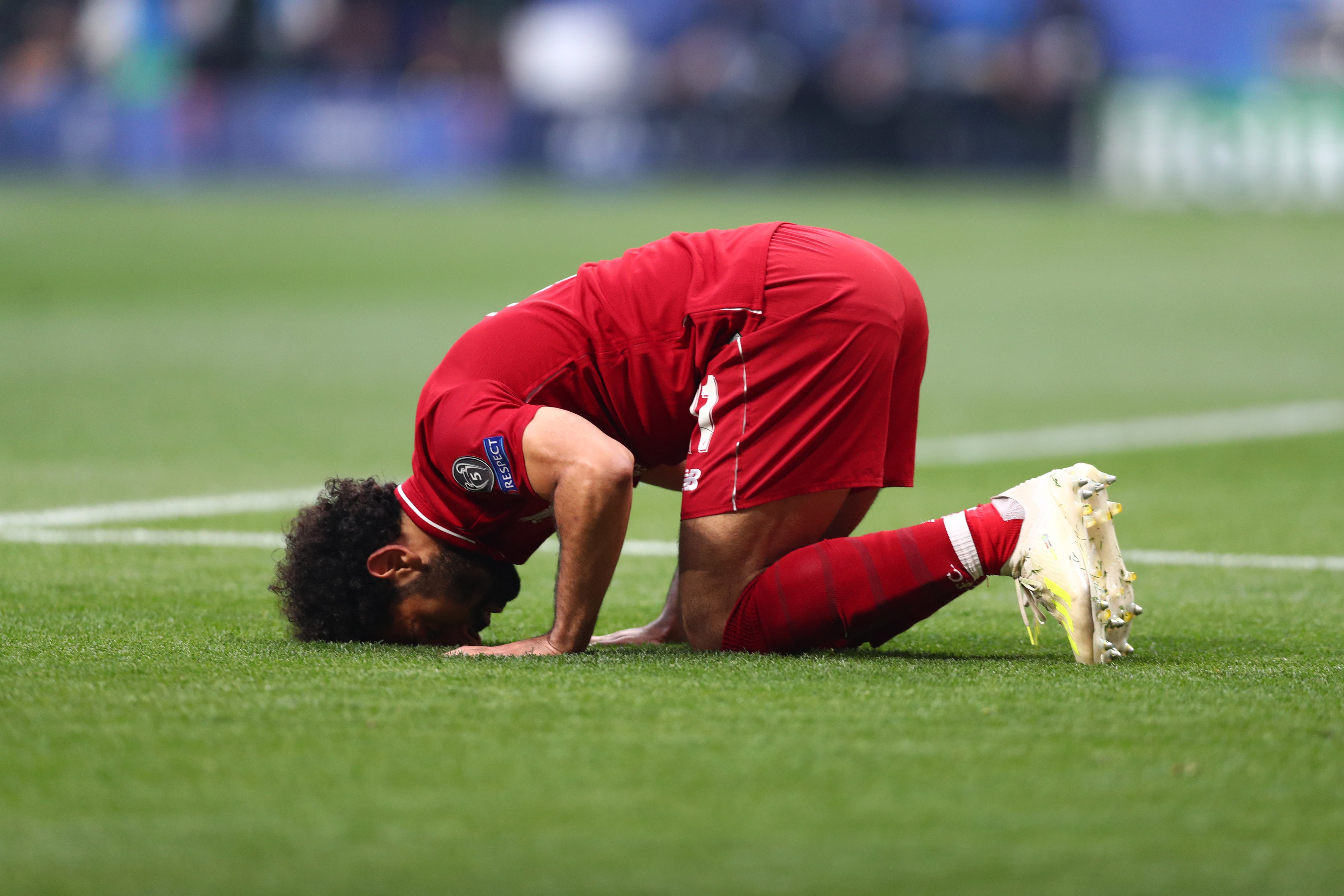 Salah performs the sujud (prostration to Allah). He has raised awareness of Islam by posting pictures of Islamic practices