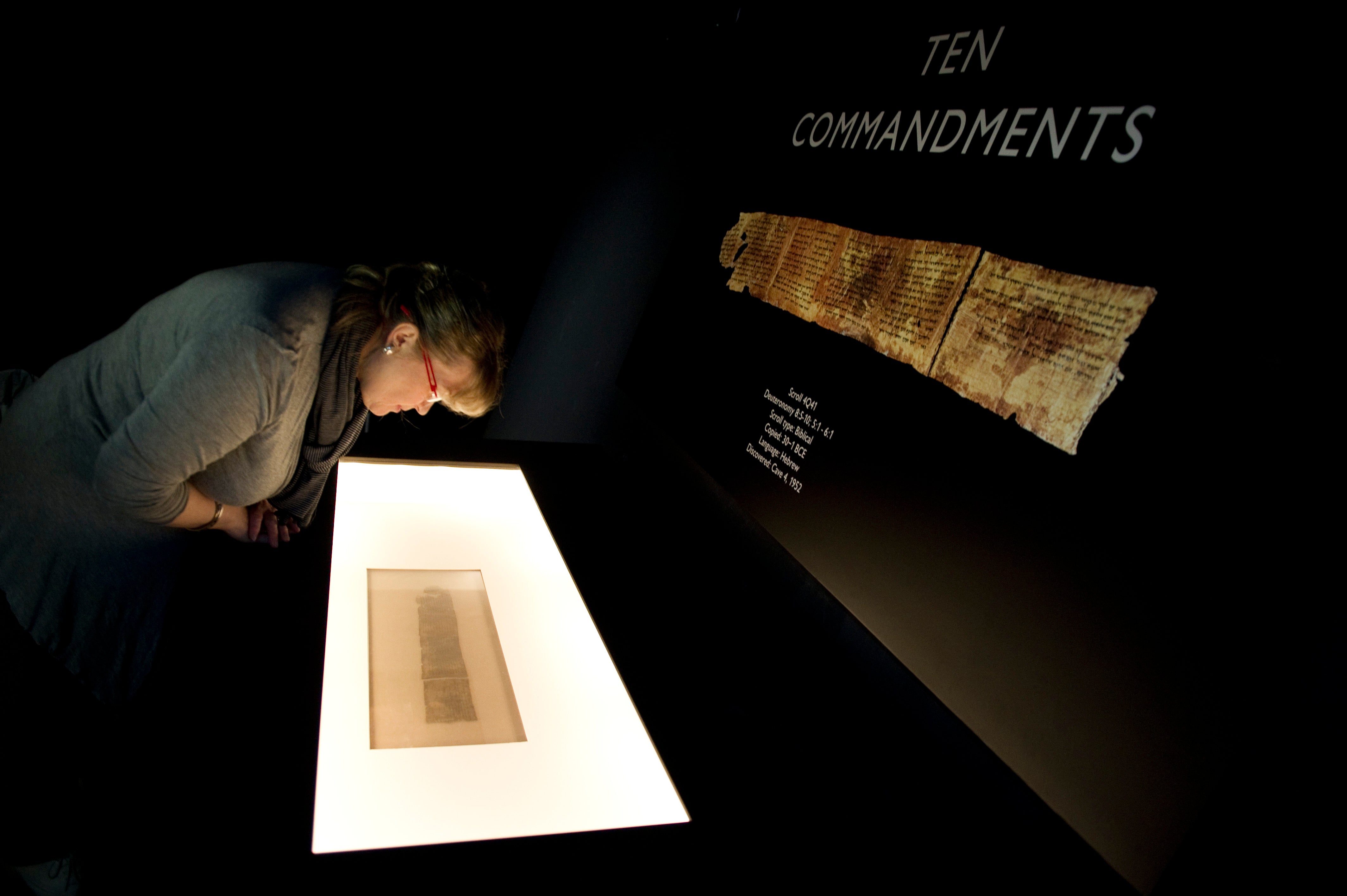 The Ten Commandments Scroll on show in New York ten years ago