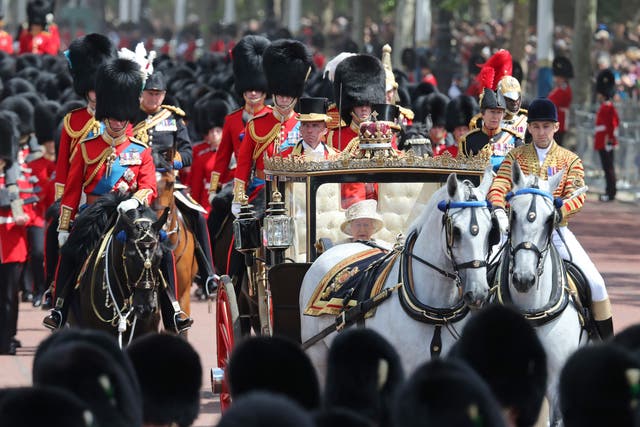 Queen Elizabeth II during Trooping The Colour, the Queen's annual birthday parade, on June 08, 2019