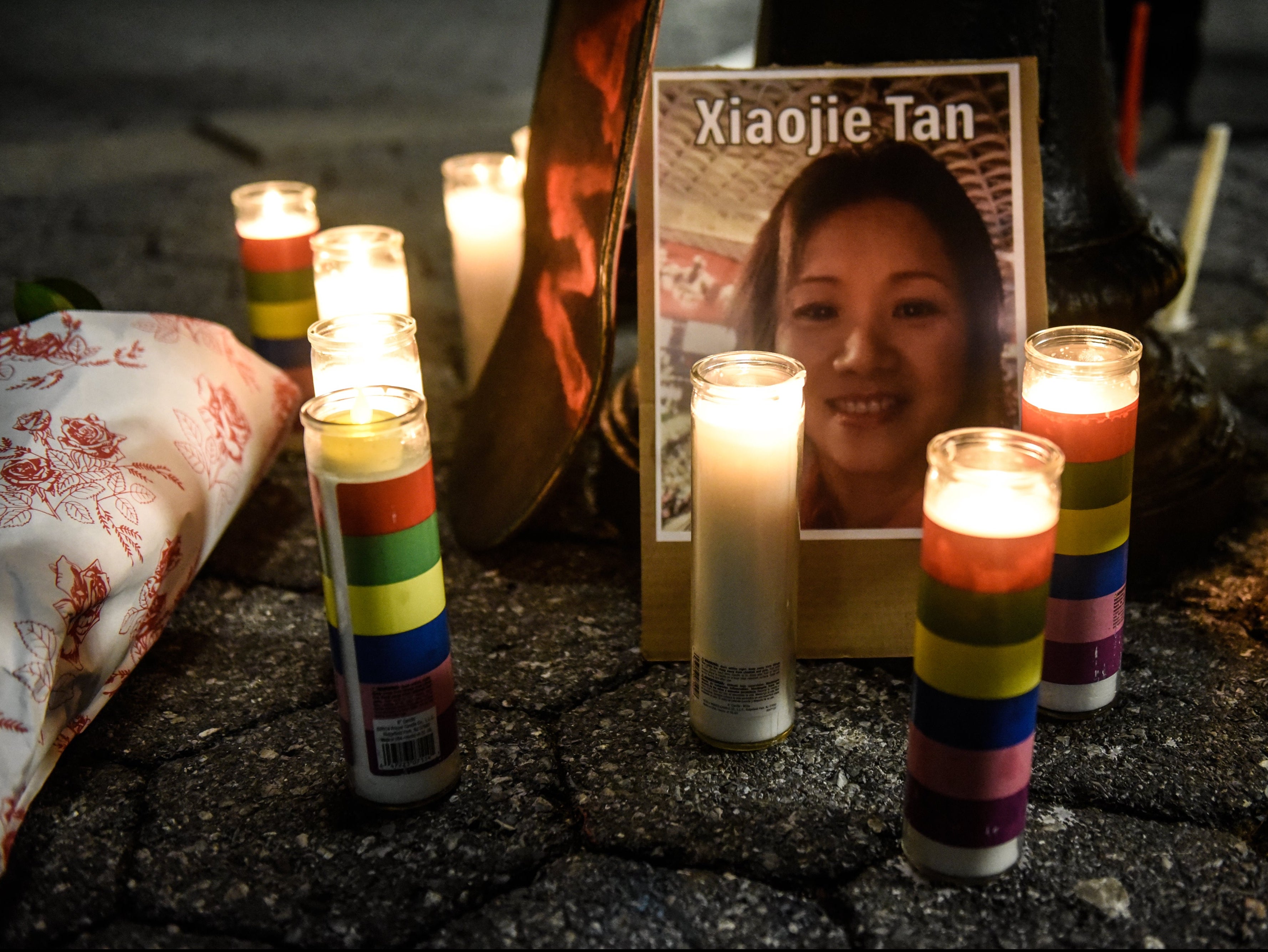 <p>A vigil for the victims of the Atlanta shootings</p>