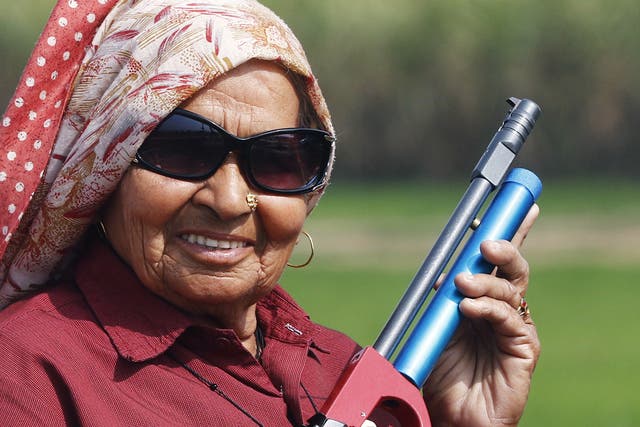 <p>Chandro Tomar, believed to be the oldest professional sharpshooter in the world</p>