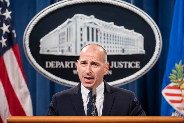 <p>File Image: Michael Sherwin, Acting US Attorney for the District of Columbia, speaks at a press conference to give an update on the investigation into the Capitol Hill riots on 12 January 2021 in Washington, DC</p>