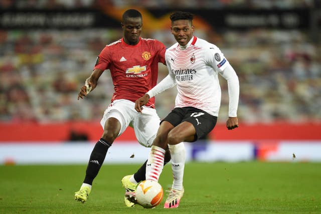 Eric Bailly in action against AC Milan at Old Trafford
