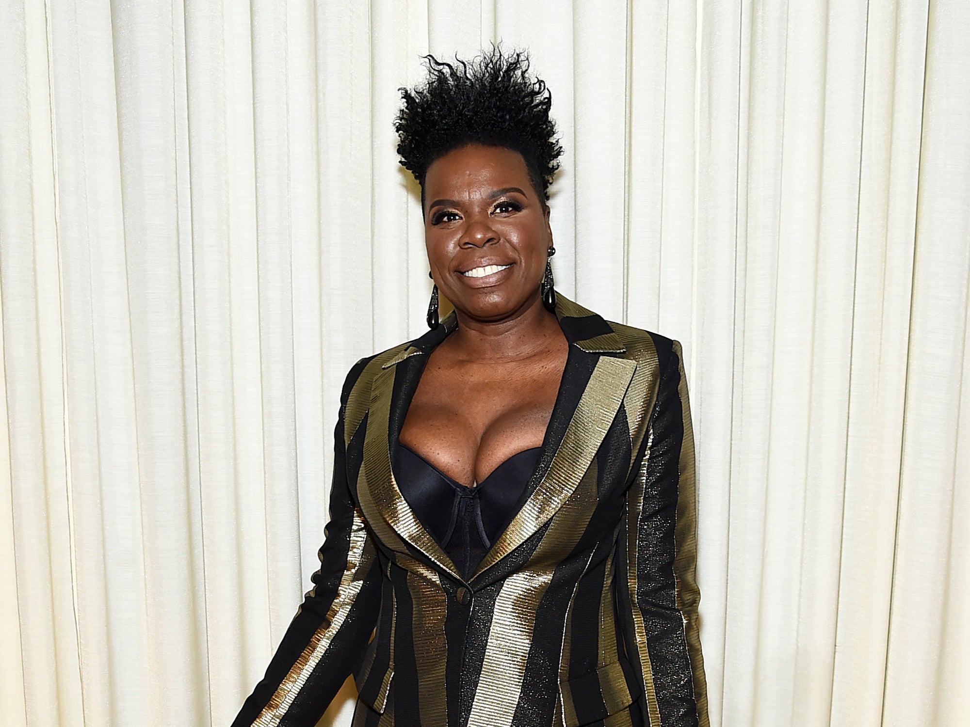 Leslie Jones attends a Christian Siriano fashion show on 6 February 2020 in New York City