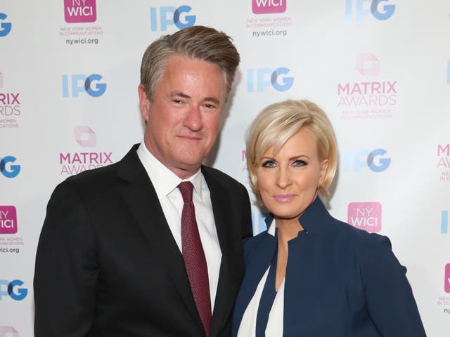 Joe Scarborough and Mika Brzezinksi attend the 2018 Matrix Awards on 23 April 2018 in New York City