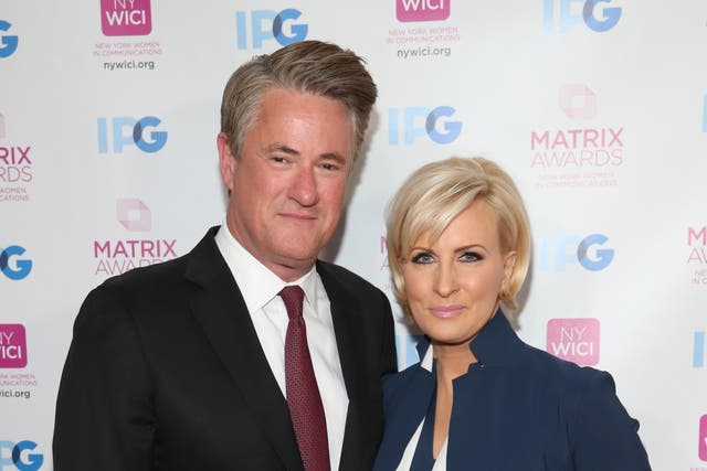 Joe Scarborough and Mika Brzezinksi attend the 2018 Matrix Awards on 23 April 2018 in New York City