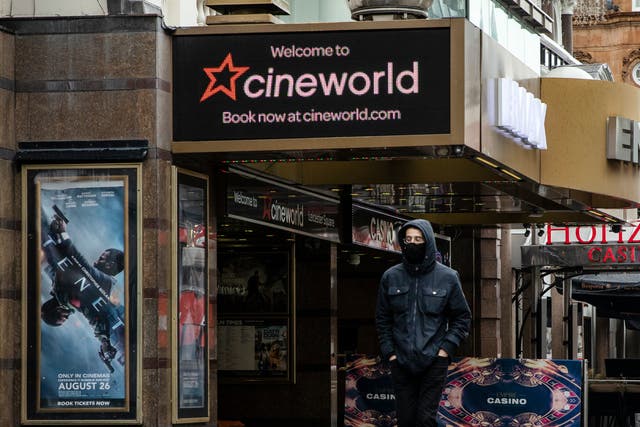 Cineworld Leicester Square photographed in October 2020