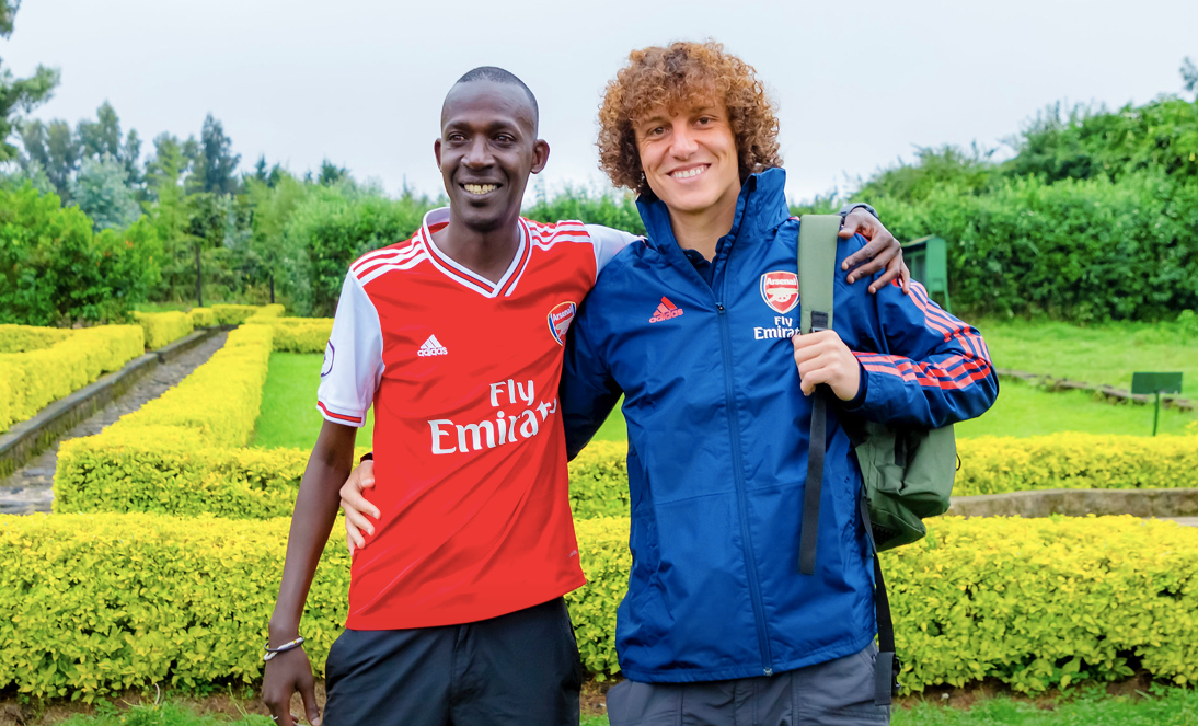 Arsenal Star David Luiz visits Rwanda