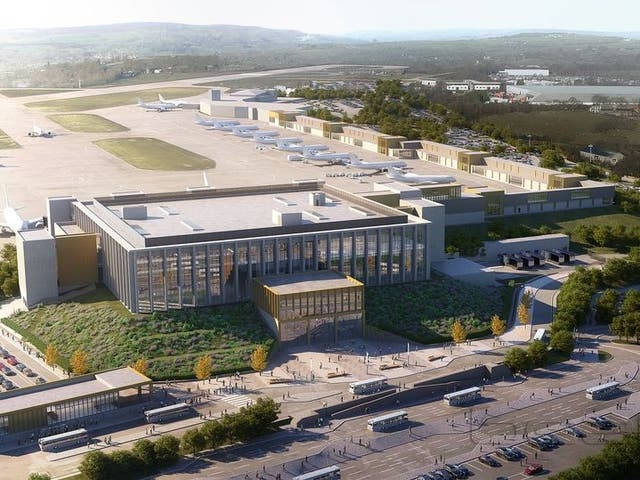 Artist’s impression of new terminal at Leeds Bradford Airport