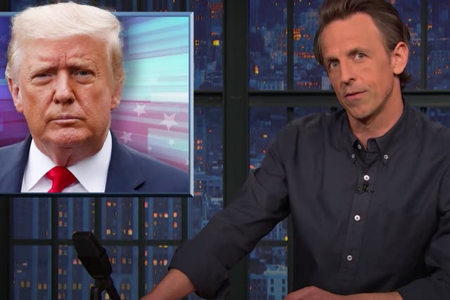 Seth Meyers discusses Donald Trump on Late Night with Seth Meyers