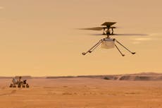 Nasa unlocks Mars helicopter’s rotor blades ahead of pioneering Ingenuity flight