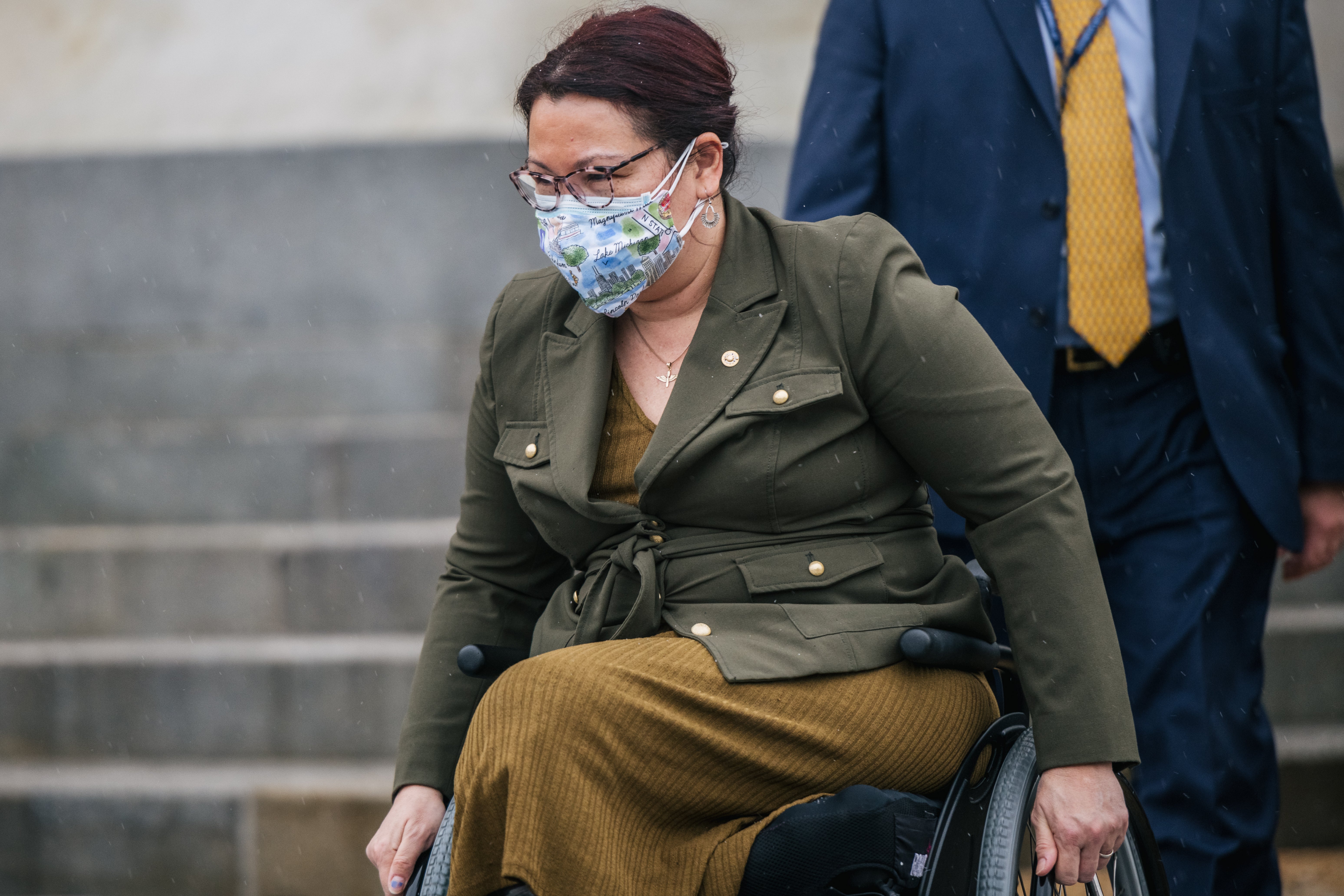 Illinois Sen Tammy Duckworth at the US Capitol.