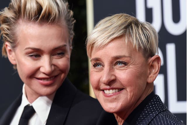 Ellen DeGeneres and Portia de Rossi in 2020