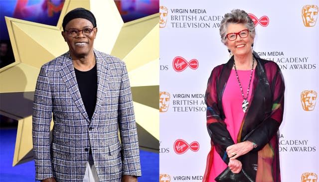 Composite of Samuel L Jackson and Prue Leith