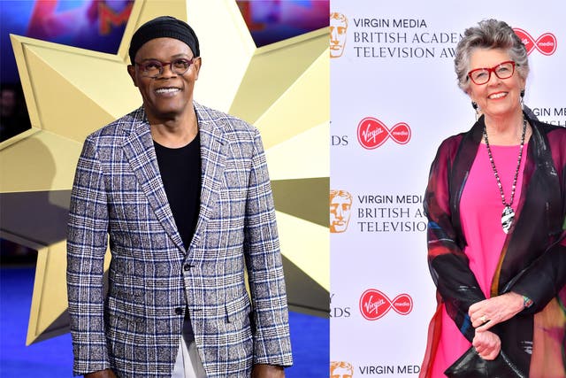 Composite of Samuel L Jackson and Prue Leith