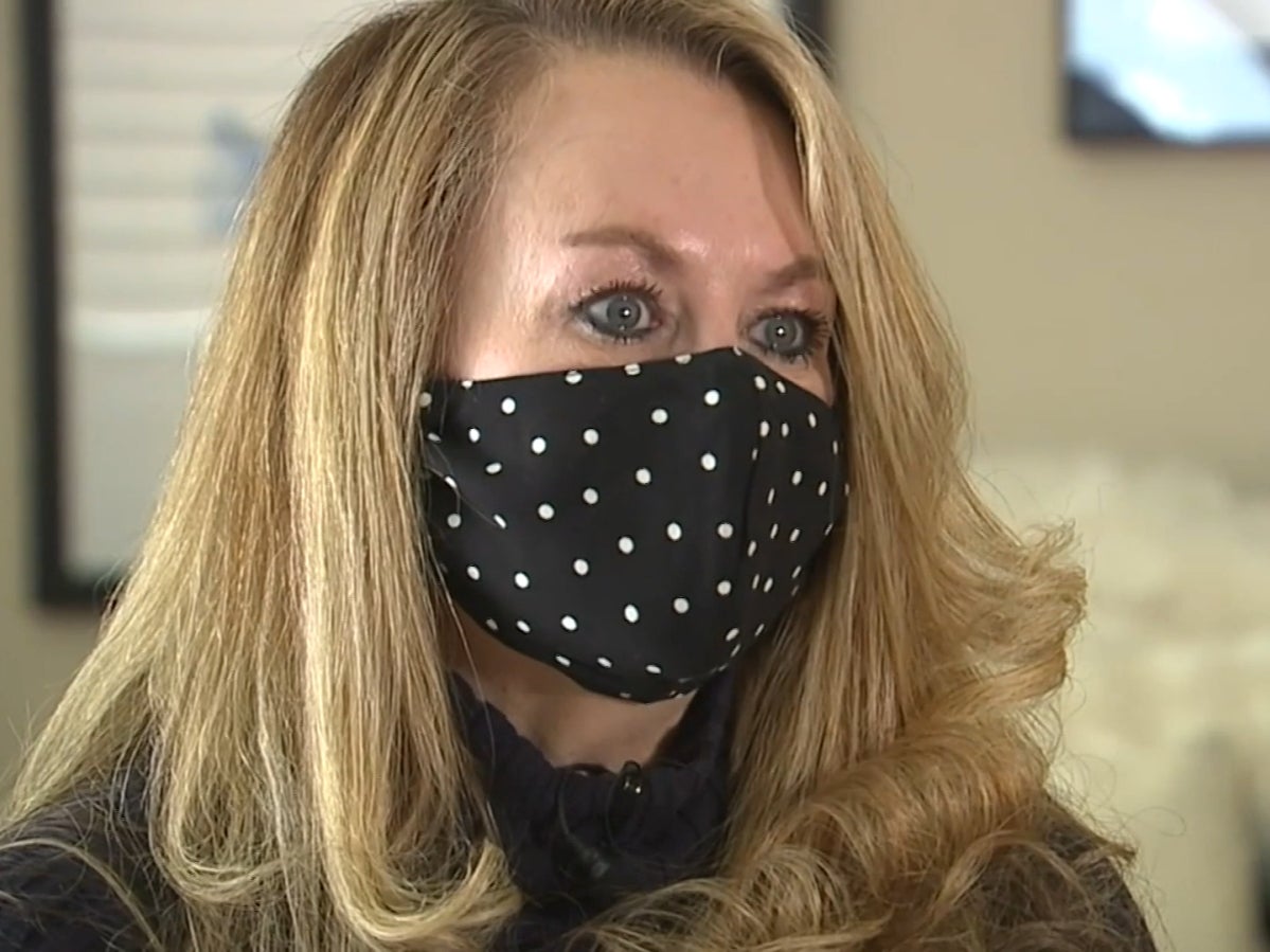 <p>Lisa Angello has said she hasn’t been able to stop thinking about the coffee run that cost her thousands of dollars in Aurora, Colorado on Christmas eve</p>