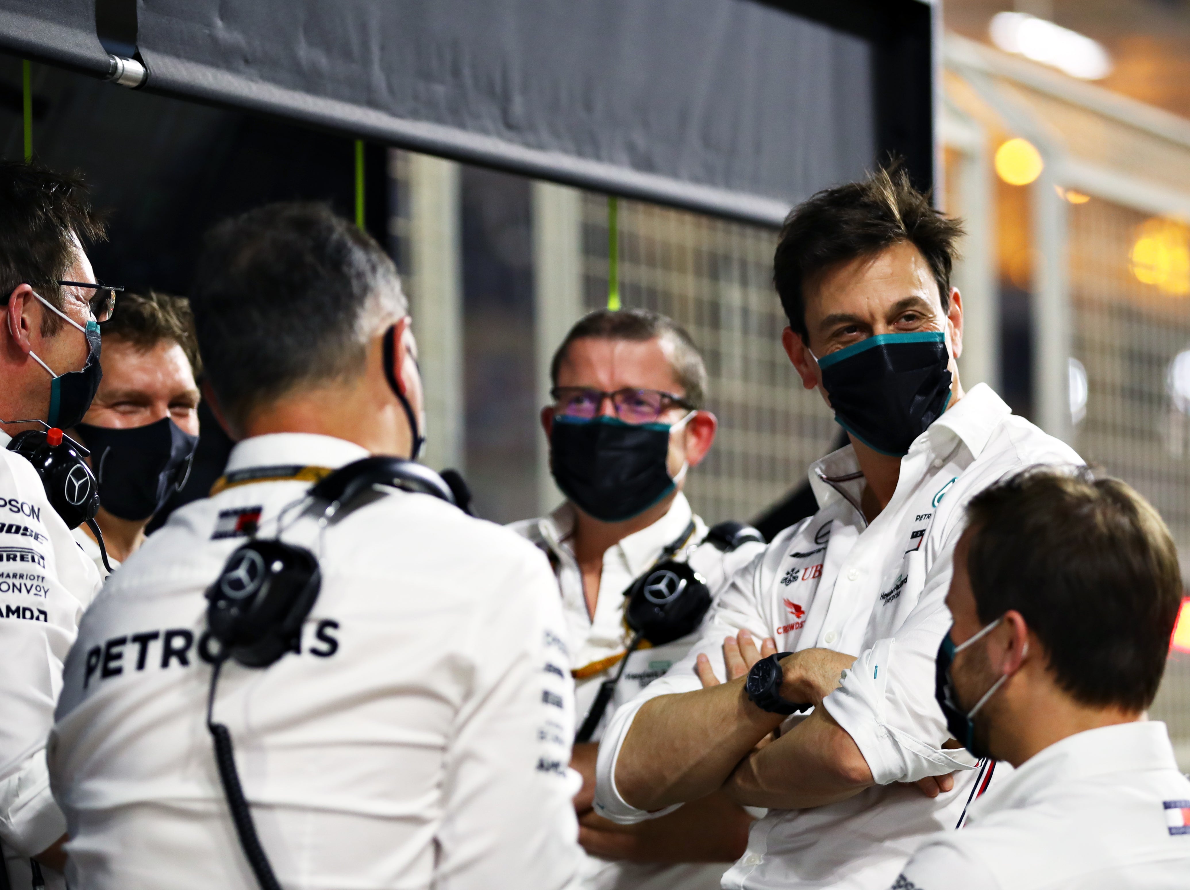 Mercedes boss Toto Wolff (second right)