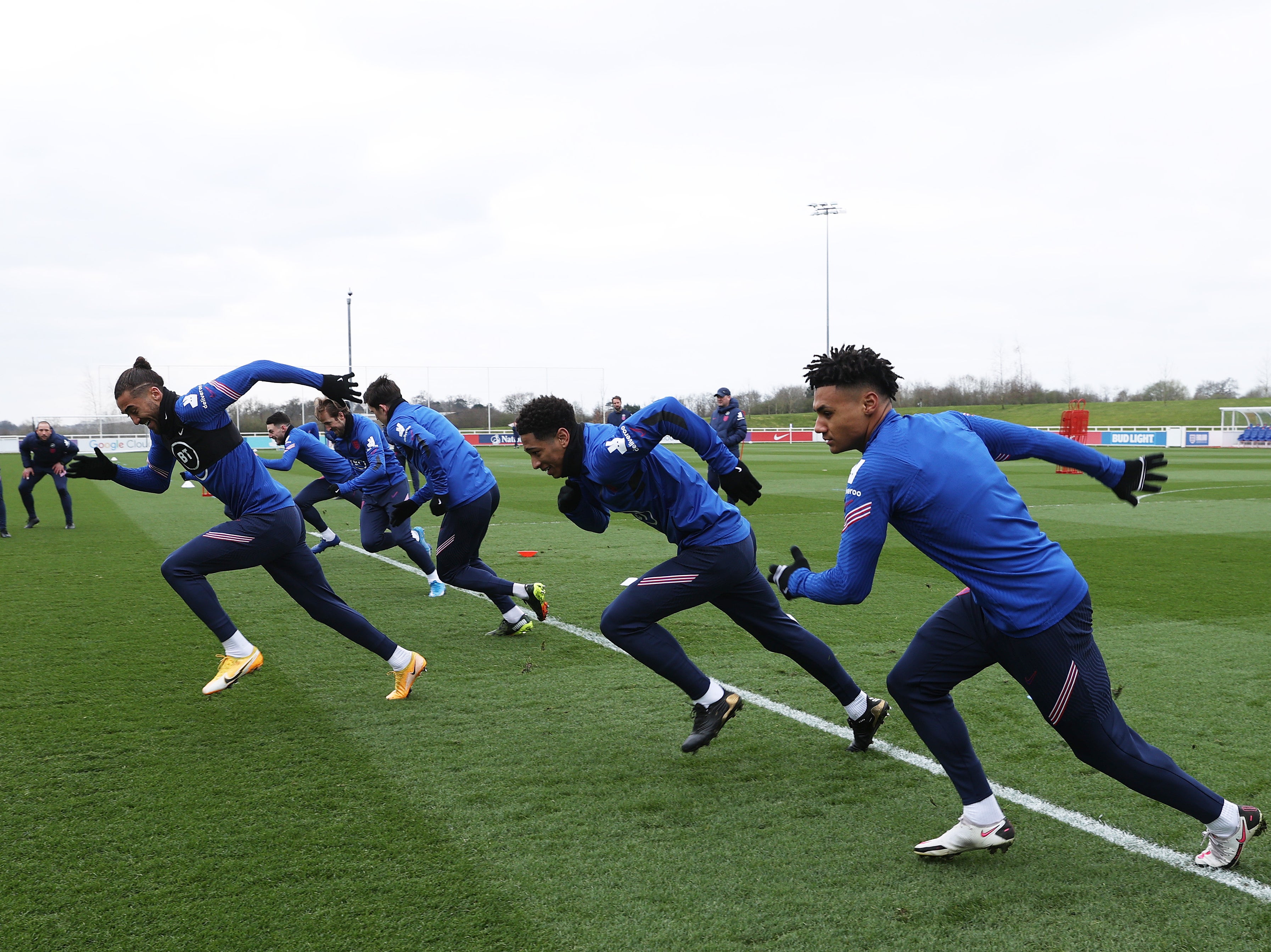 England in action during a training session