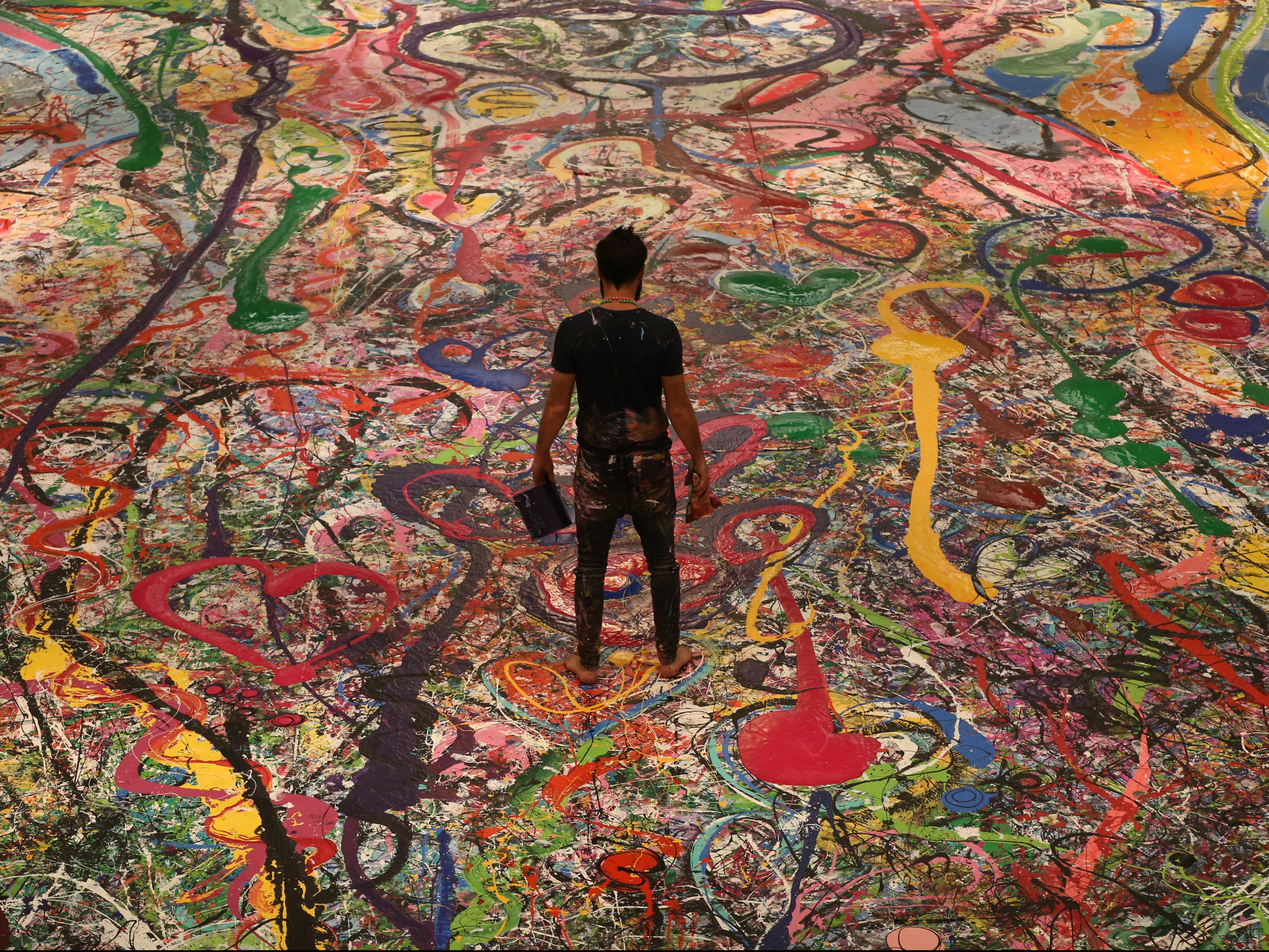 Sacha Jafri finishes work on the world’s largest painting, the Journey of Humanity