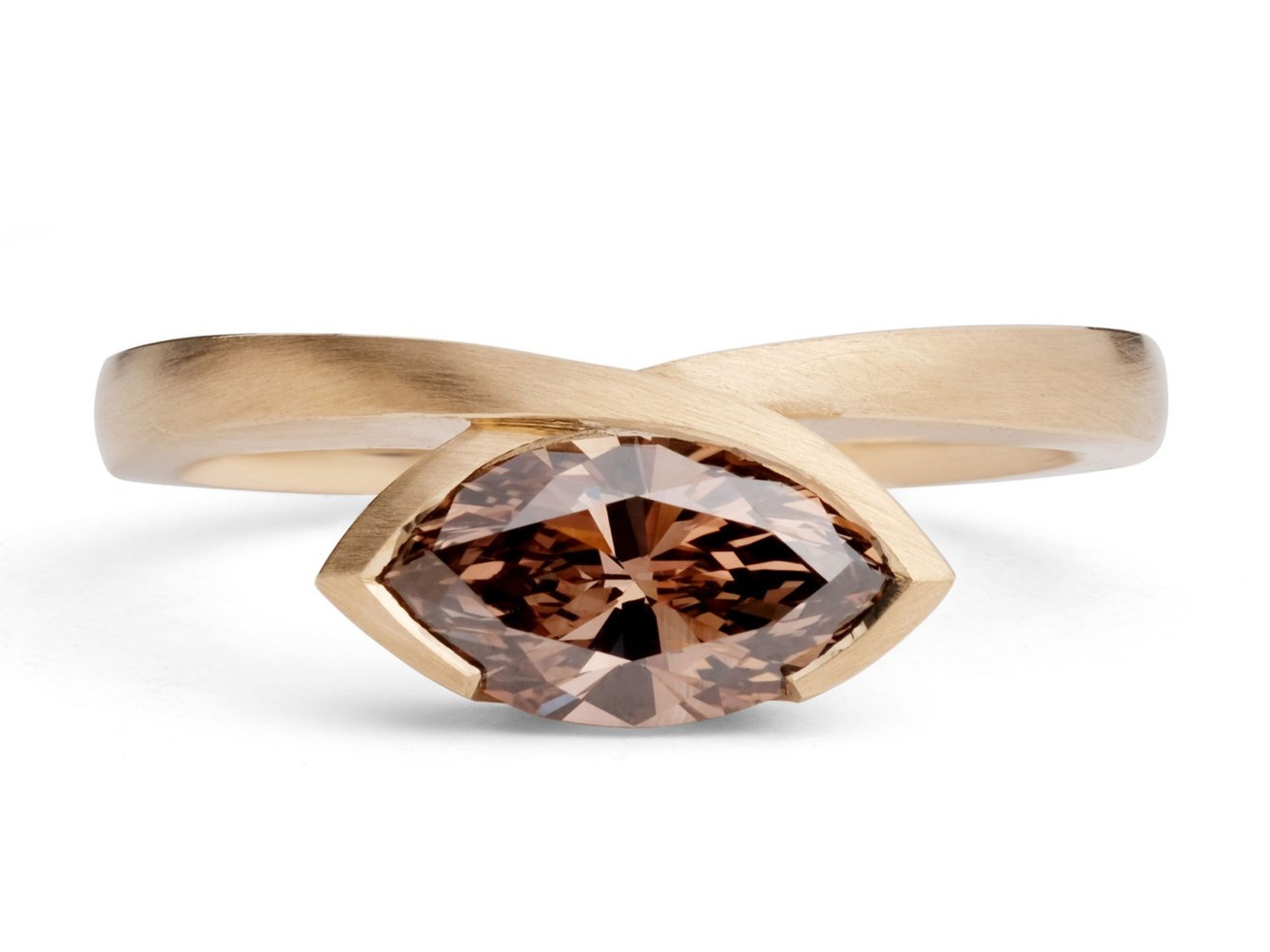 McCaul marquise and cognac diamond and rose gold ring indybest.jpg