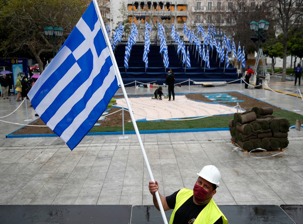 Virus Outbreak Greece Independence Anniversary