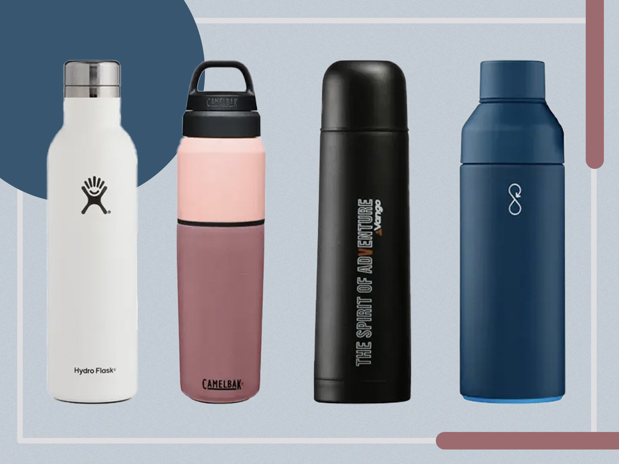 1-L vacuum flask Cofee/Tea/Drink thermos bottle Hot/Cold Travelling Hiking Camp 