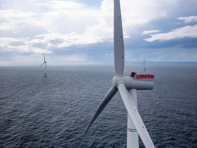 The Hywind Scotland wind farm off Peterhead in Aberdeenshire