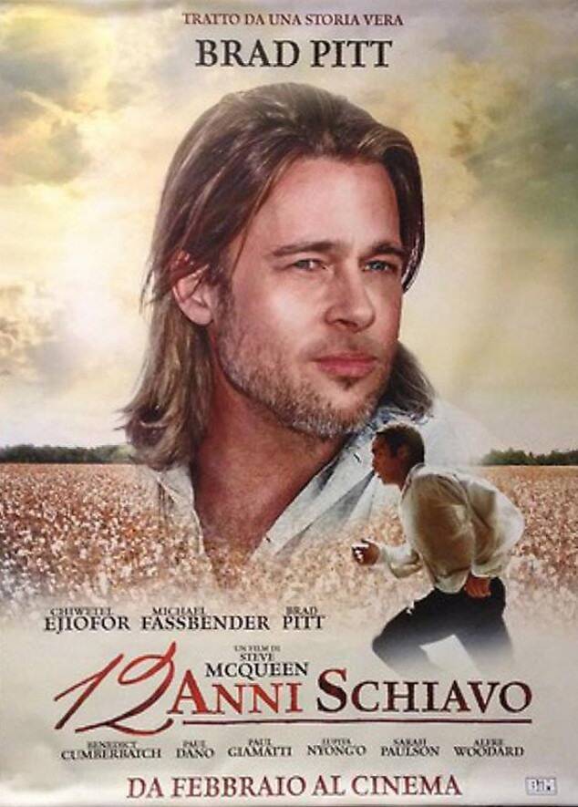 Even today, Brad Pitt is the most famous cast member in 12 Years a Slave. But that still doesn’t justify the ghastly ill-judgment of placing him front-and-centre on the film’s Italian poster, particularly when he appears in it for maybe five minutes total.