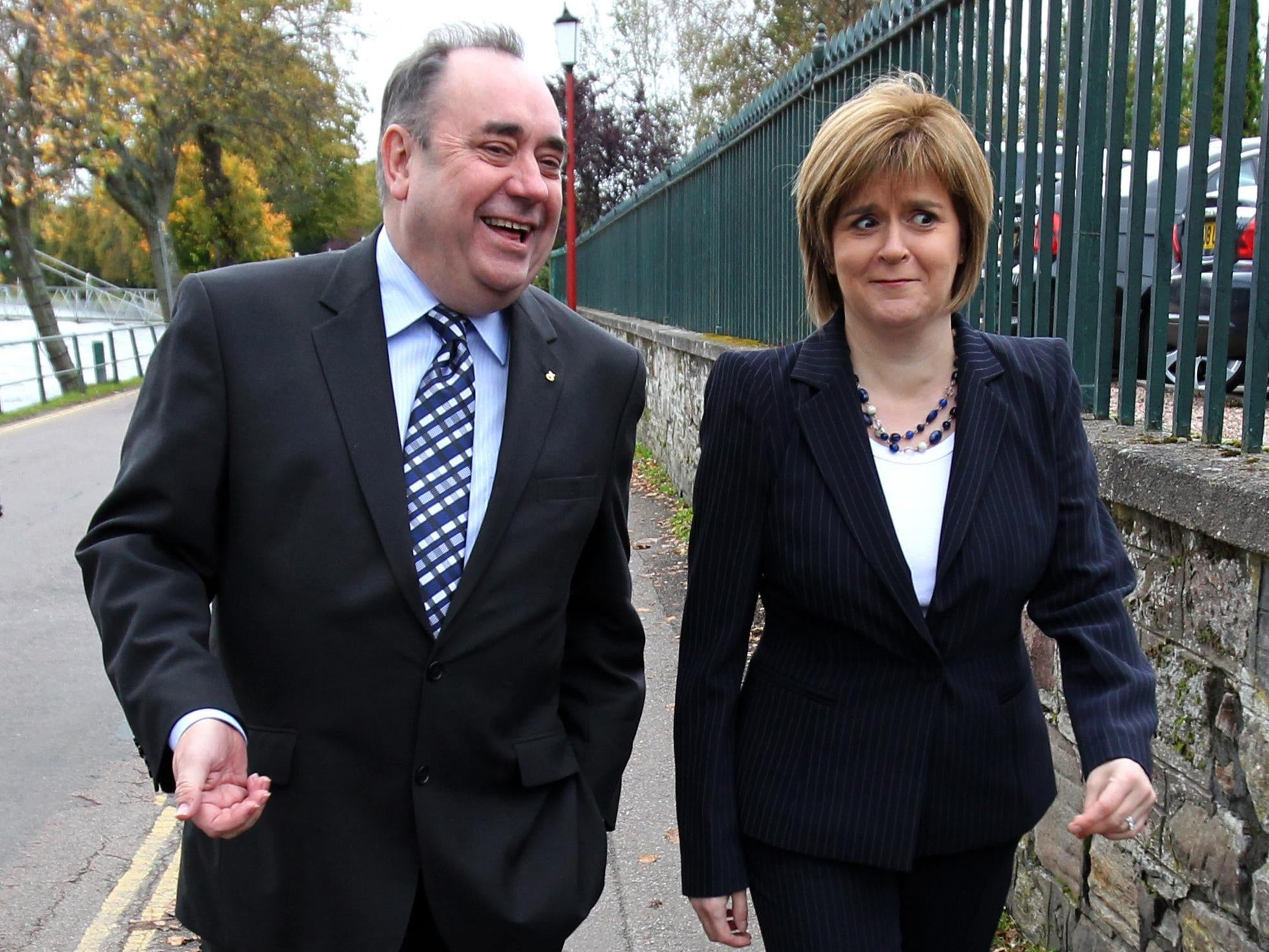 Salmond and Sturgeon campaigning in 2011