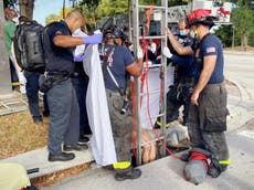 Florida woman rescued three weeks after being reported missing is found naked in a storm drain