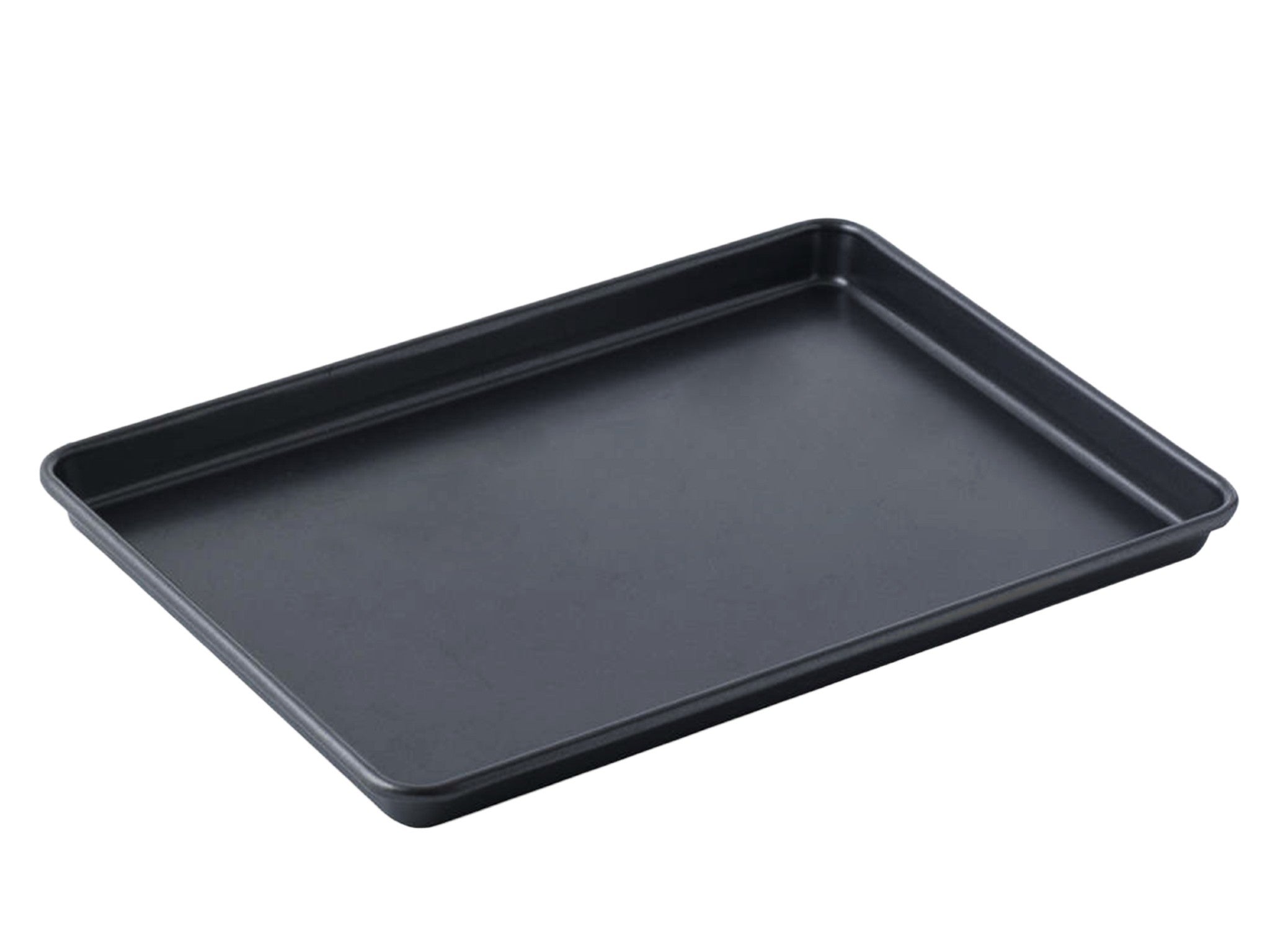 Set of 4 Rectangular Non-Stick Medium Steel Baking Trays 32 cm x 19 cm 