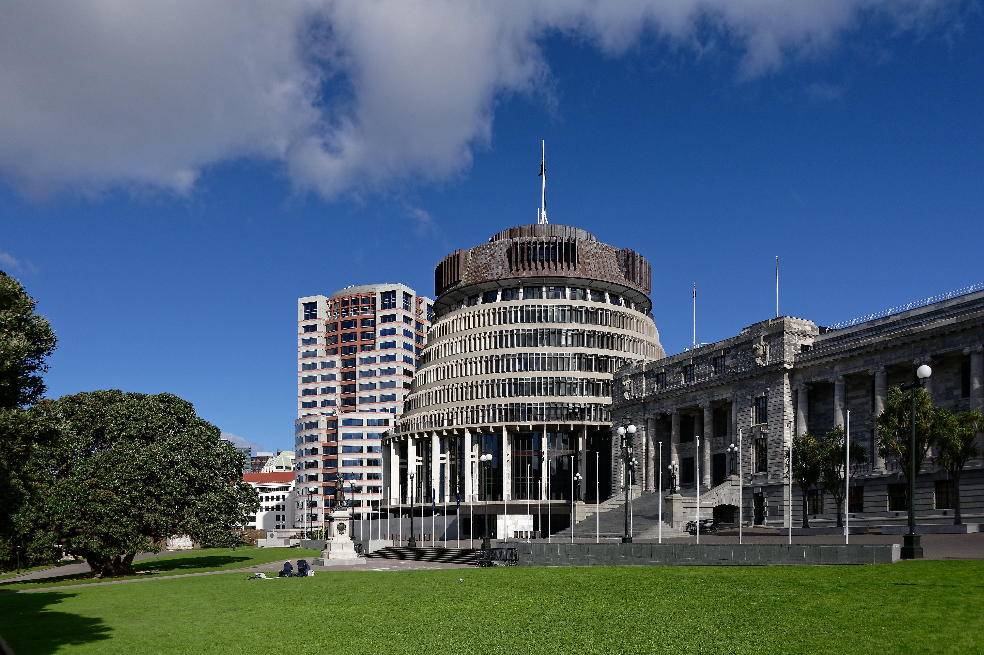 The Beehive, a parliamentary building, is pictured in Wellington, New Zealand.