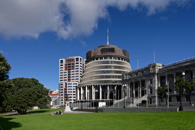 <p>La sede del poder en Nueva Zelanda, The Beehive</p>