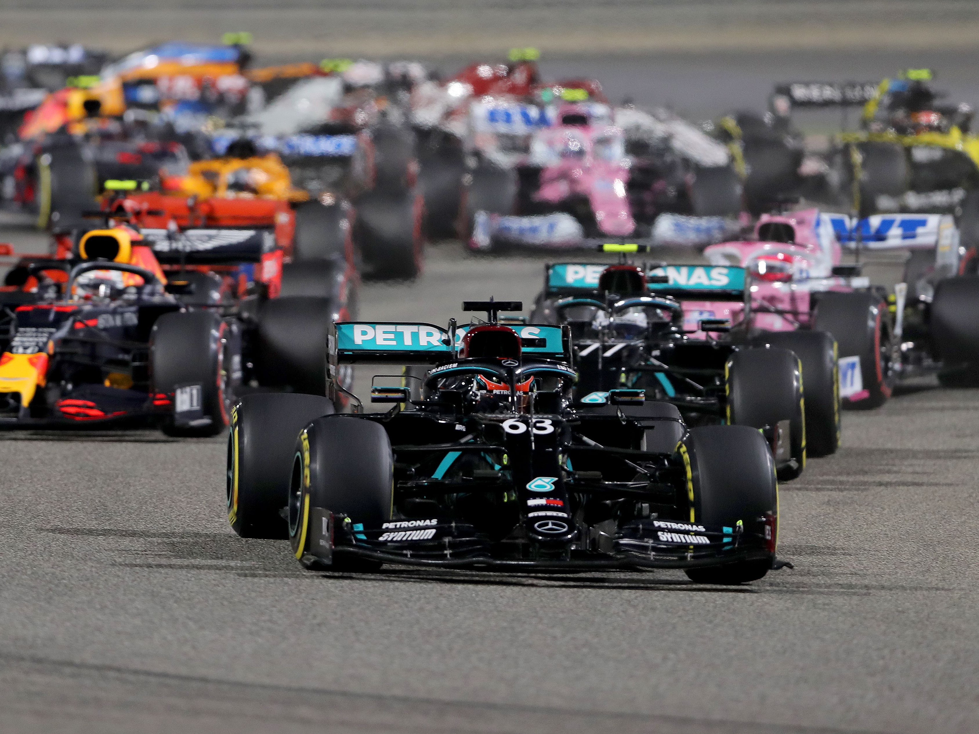 George Russell of Mercedes at the Sakhir Grand Prix