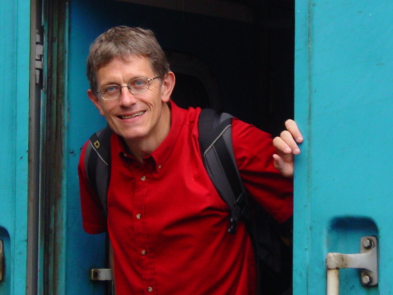 Going east: Simon Calder aboard the Rossiya train on the Trans-Siberian Railway in 2004