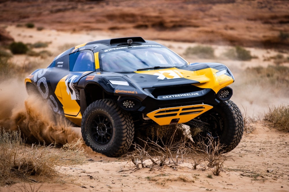 An Extreme E car during testing in Saudi Arabia