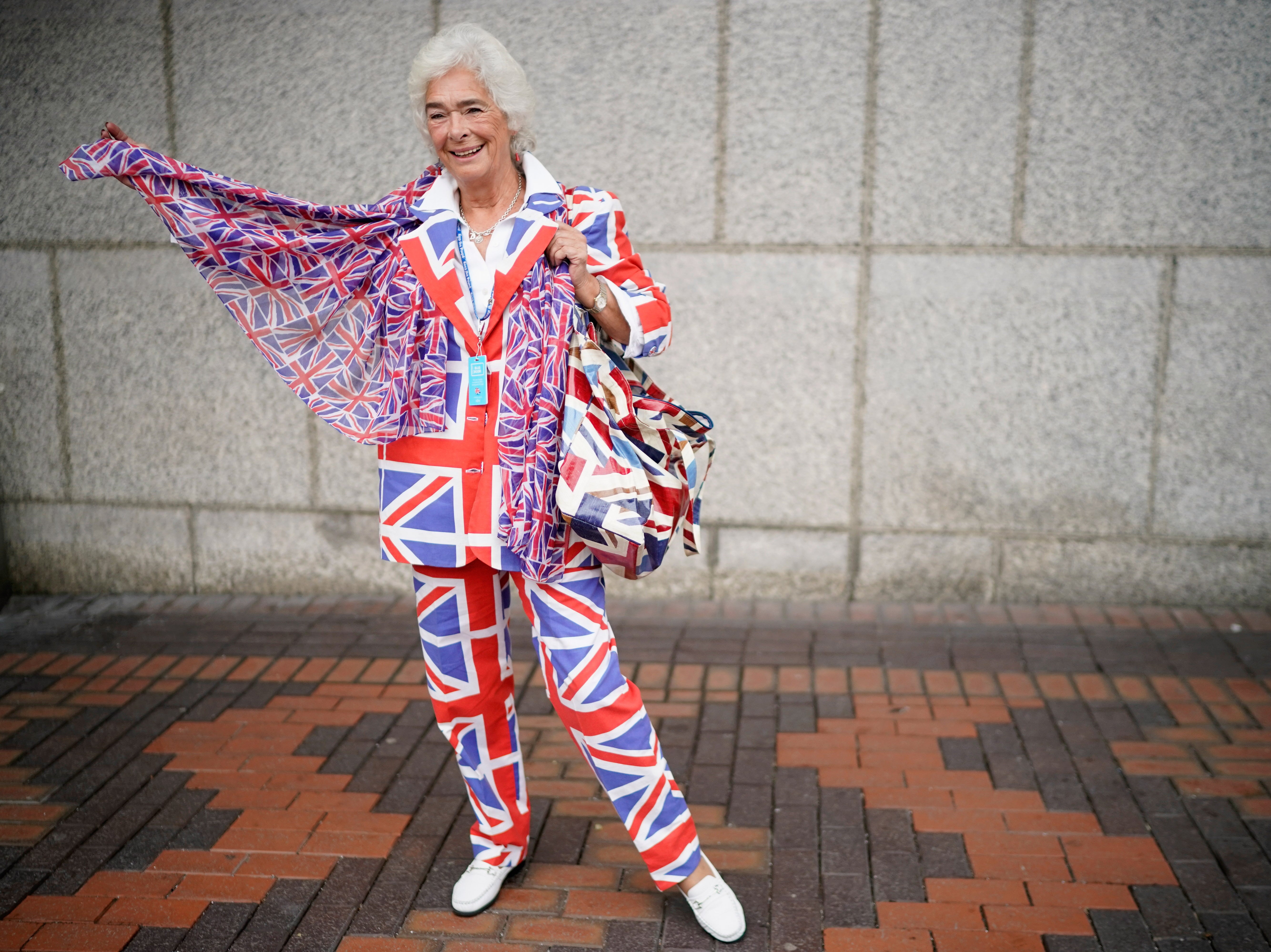 A Union flag enthusaist at the Conservative Party conference in 2018