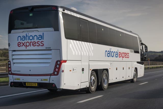<p>On the road: National Express and its rival Megabus resume services on 29 March 2021</p>