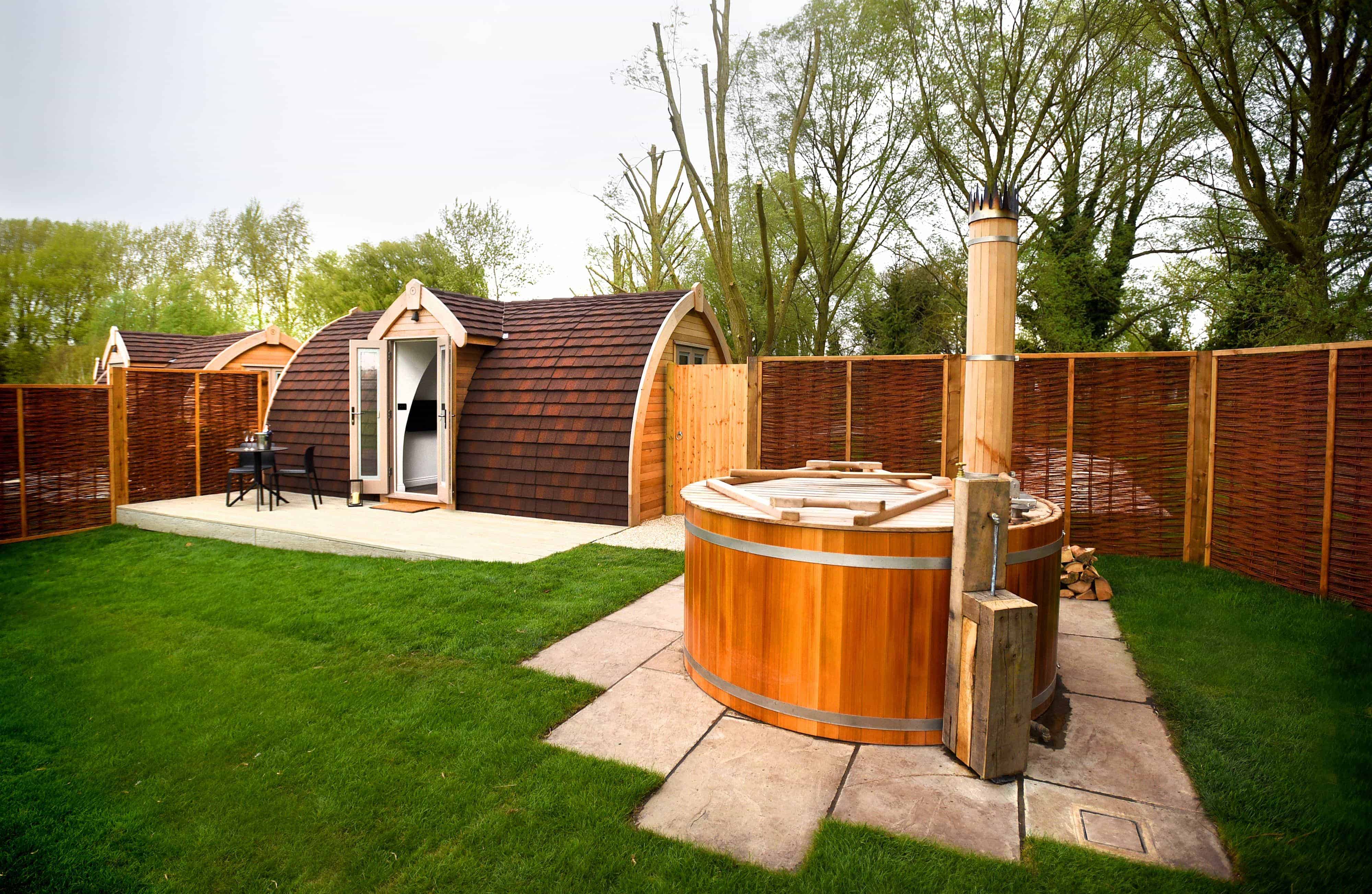 The 18th-century Tuddenham Mill has 21 rooms, including two hobbit-style huts with a hot tub